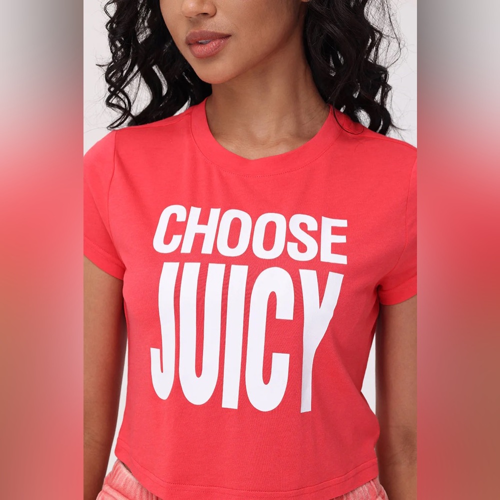 NWT Choose Juicy Cropped Top
